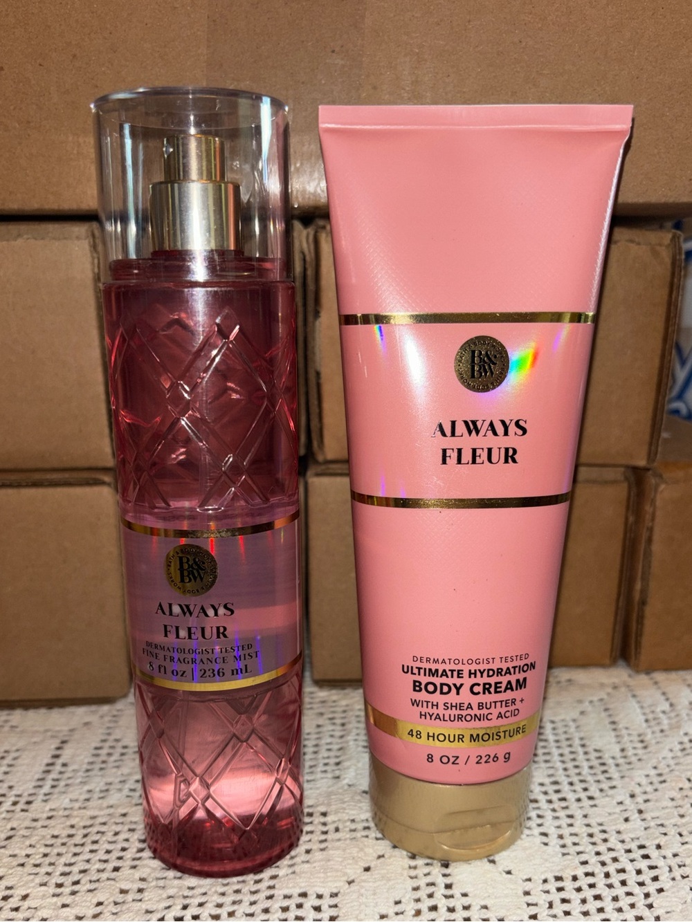 (2026) Always Fleur Body Cream & Fragrance Mist Set